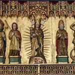Kirche Schwarmstedt, spätgotischer Altar mit Mondsichel-Madonna